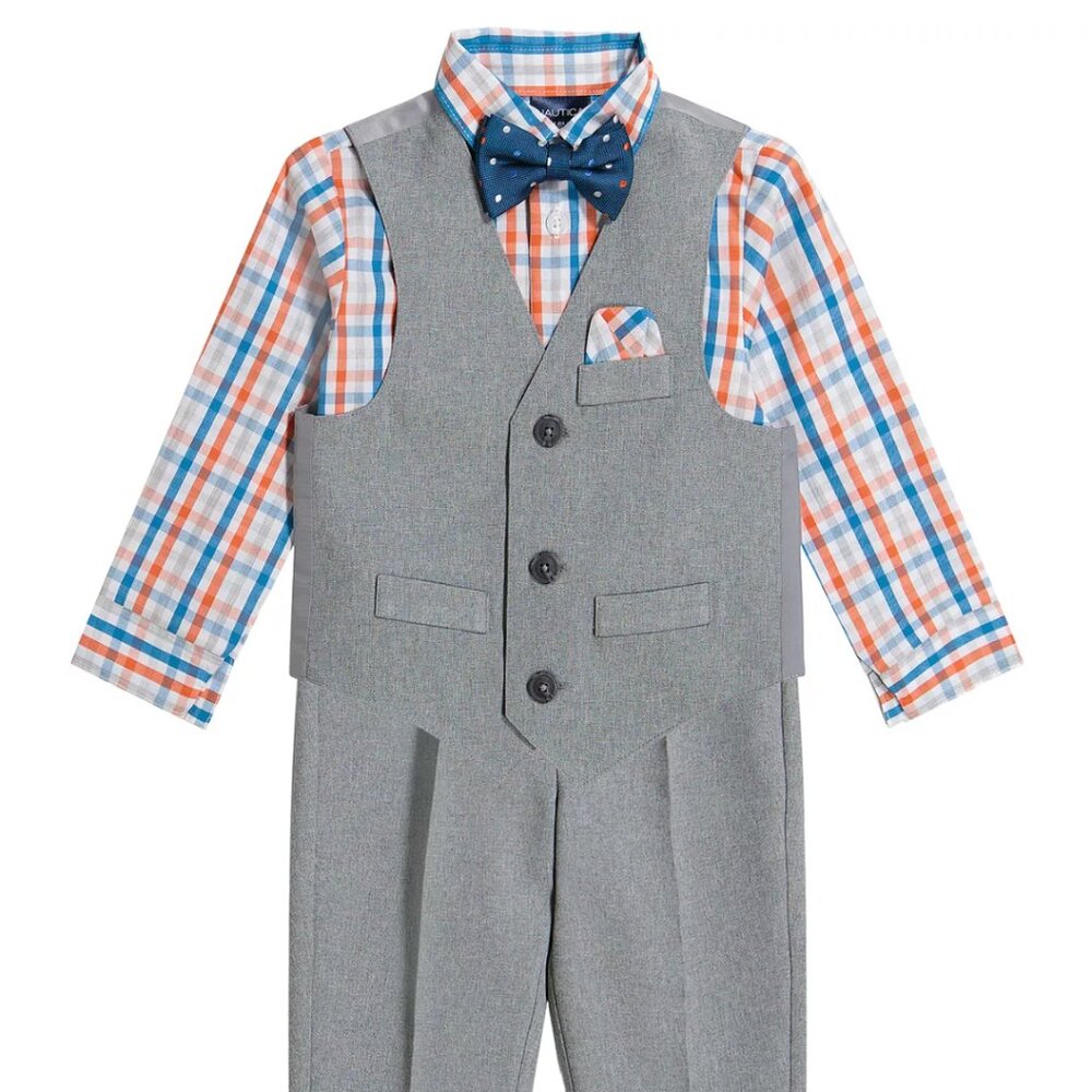 Nautica 2pc Gray Suit Vest + Pants
